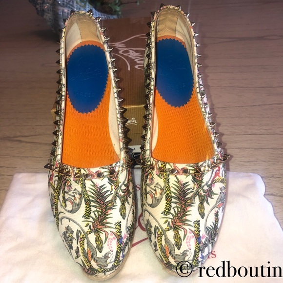 🎈SOLD Ares jungle print gold spike espadrilles - Picture 5 of 8